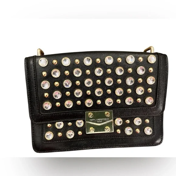 Karl Lagerfeld Black Studded Crossbody Bag - Picture 2 of 8